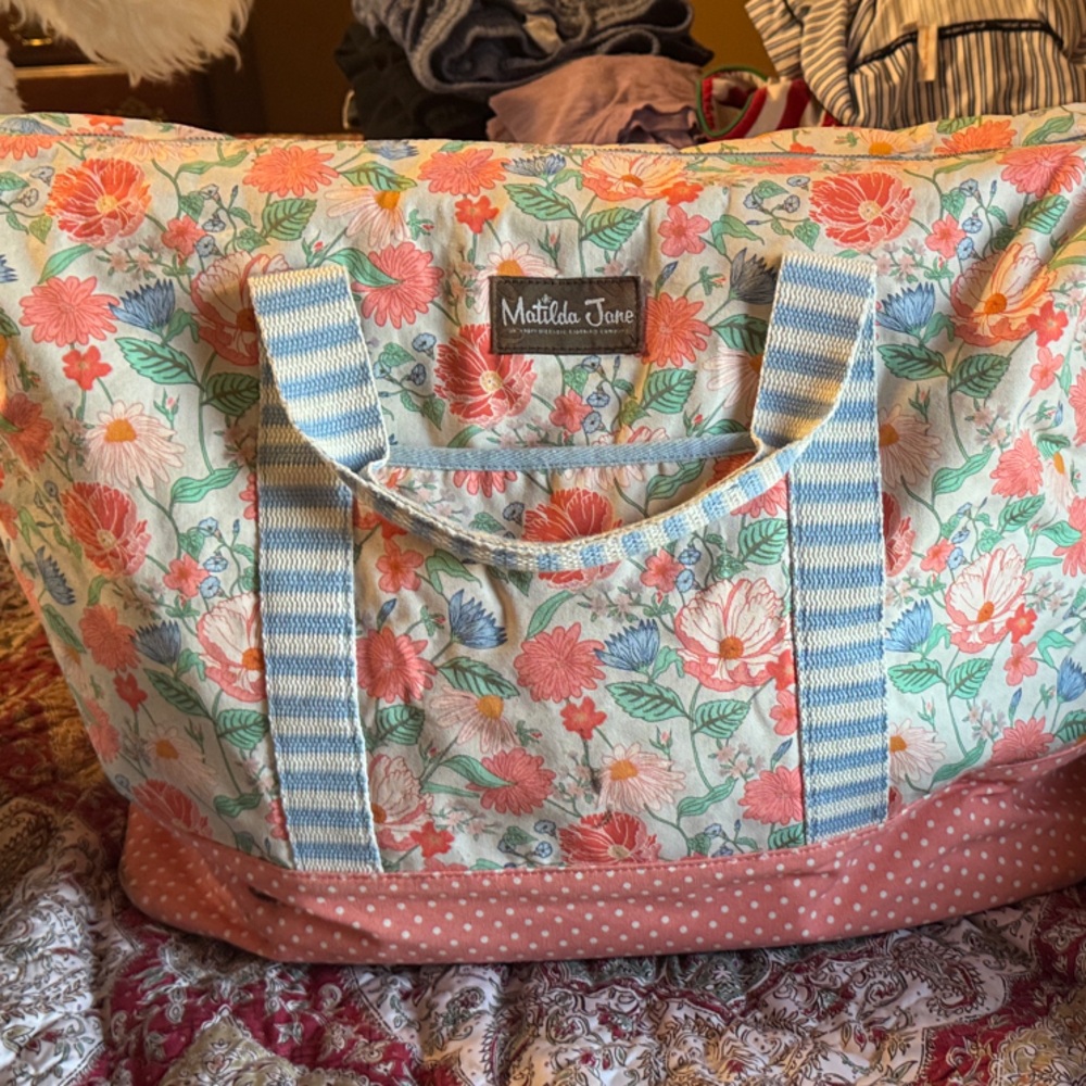 Matilda Jane Floral Baby Bag - Pink and Blue